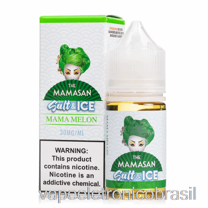 Vape Eletrônico Ice Mama Melon Salt - O E-líquido Mamasan - 30ml 30mg